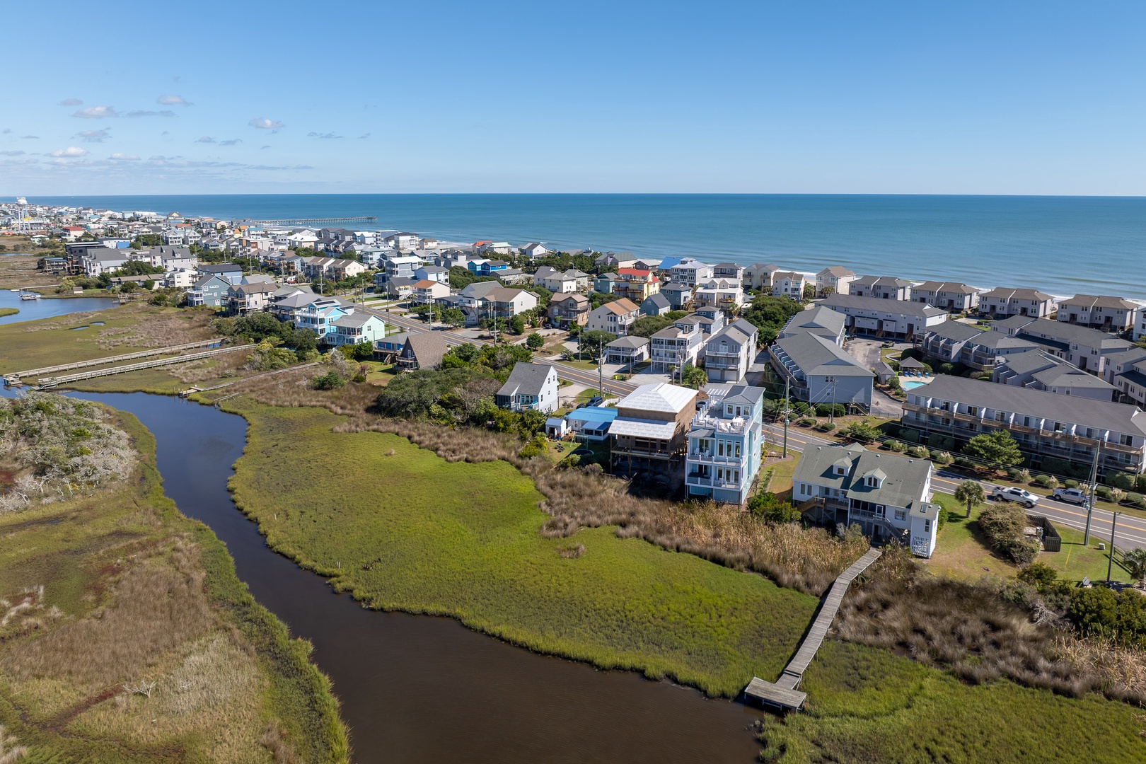 Creek And Ocean Aerial
