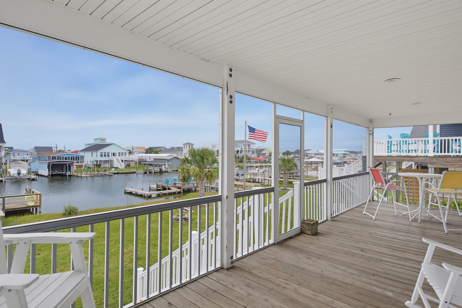 Screened Porch Canal View