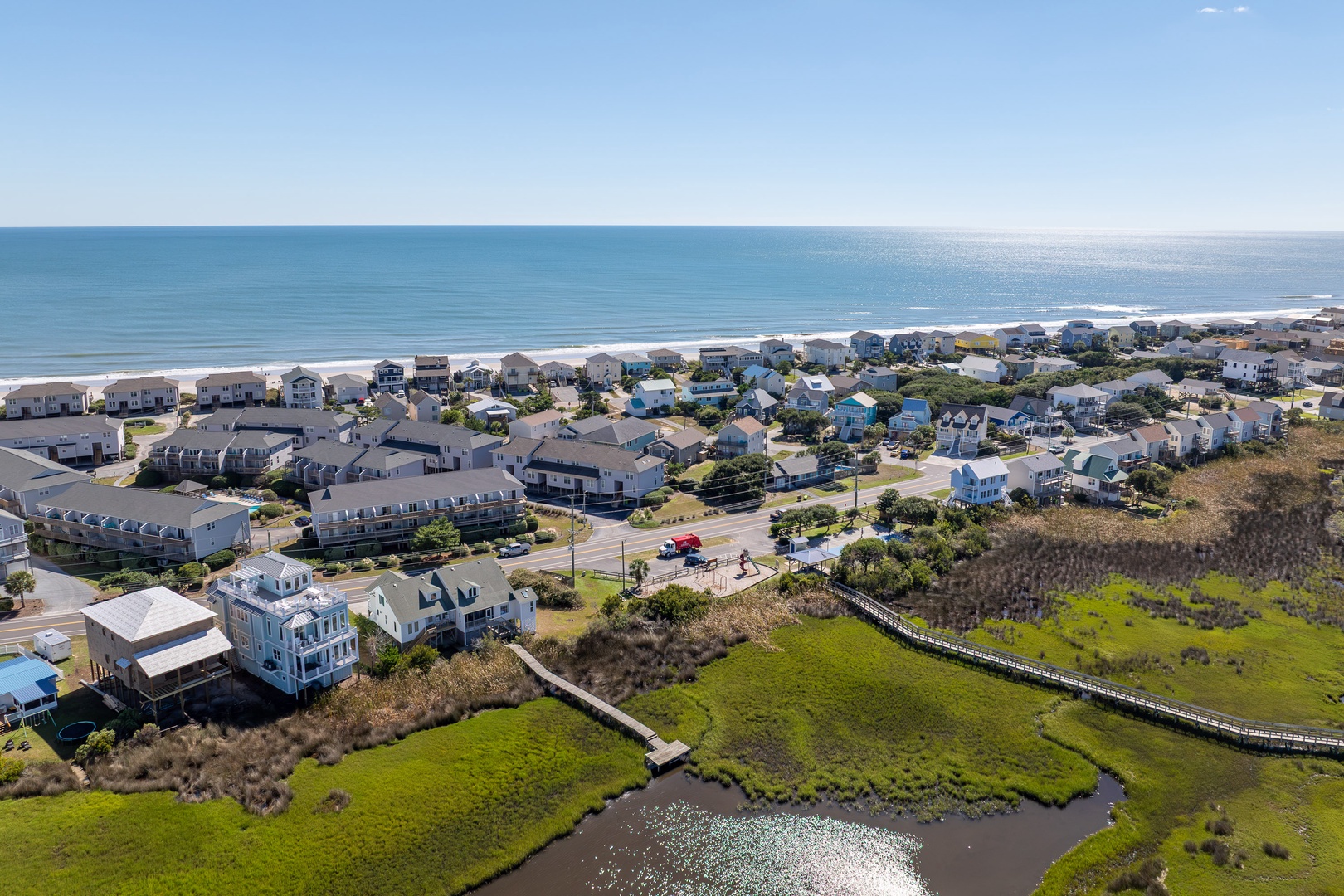 Beach And Marsh Aerial