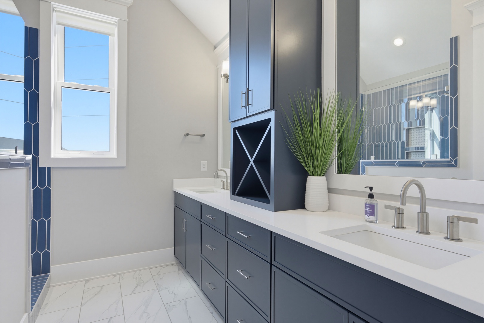 Striped Bedroom Vanity