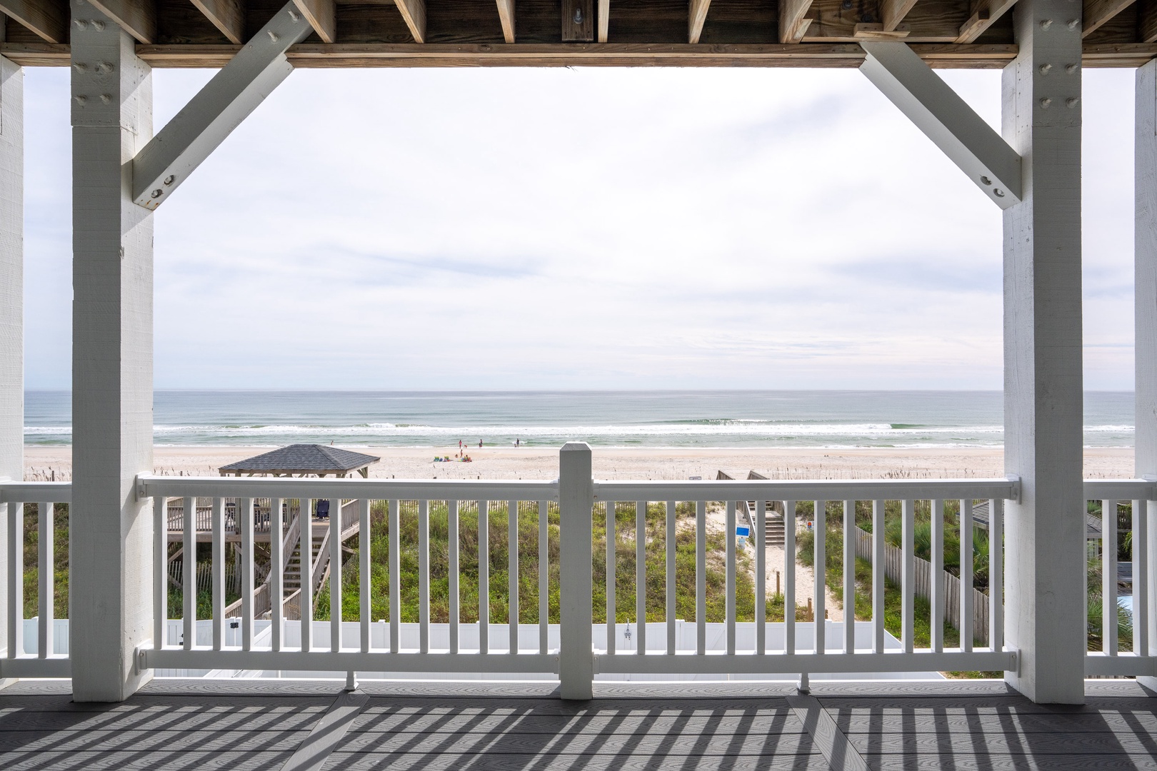 Covered ocean deck