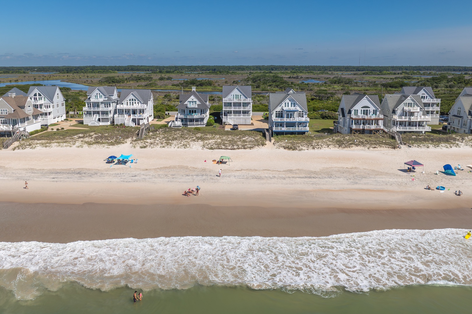 Wide Beachfront Aerial