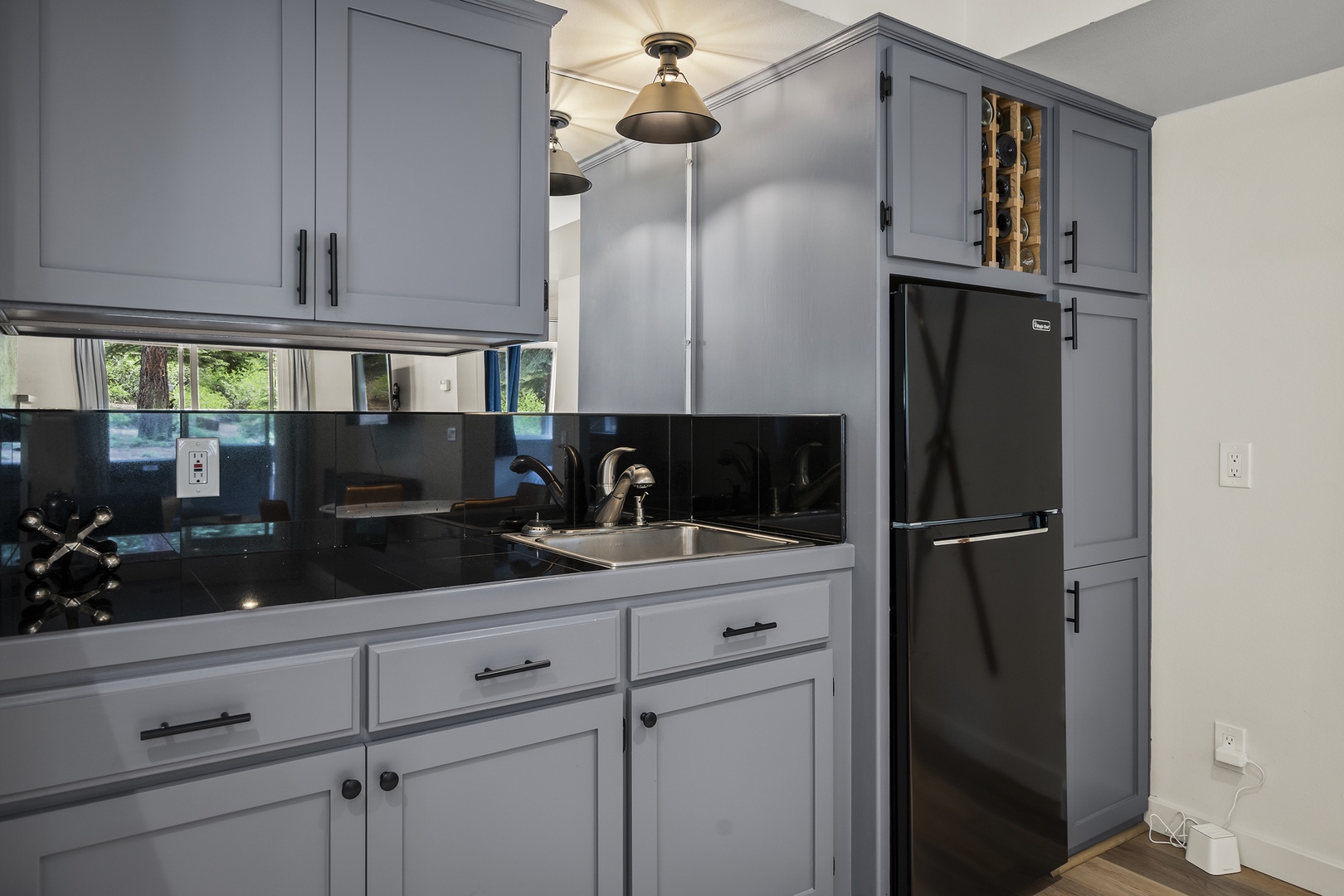 Downstairs Kitchen: Exquisite Alpine Chalet