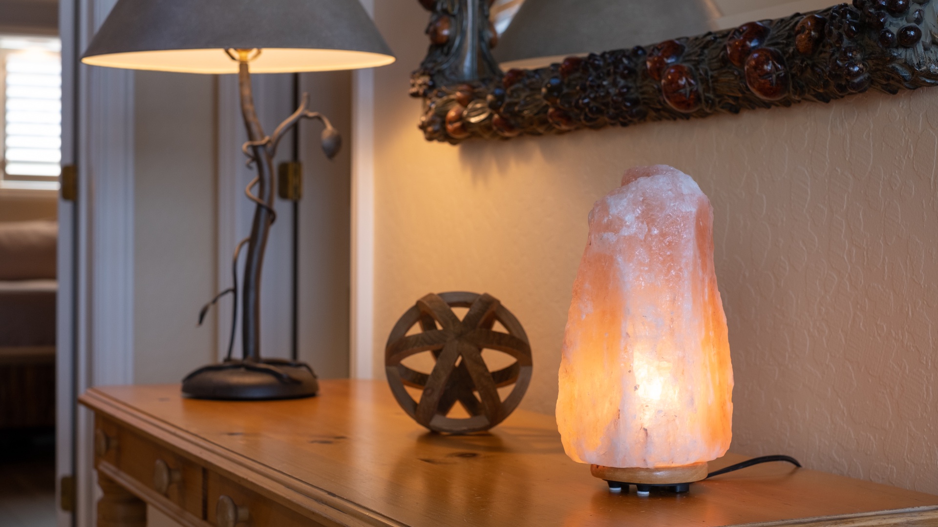 Salt lamp in hallway: Northstar Home Away From Home