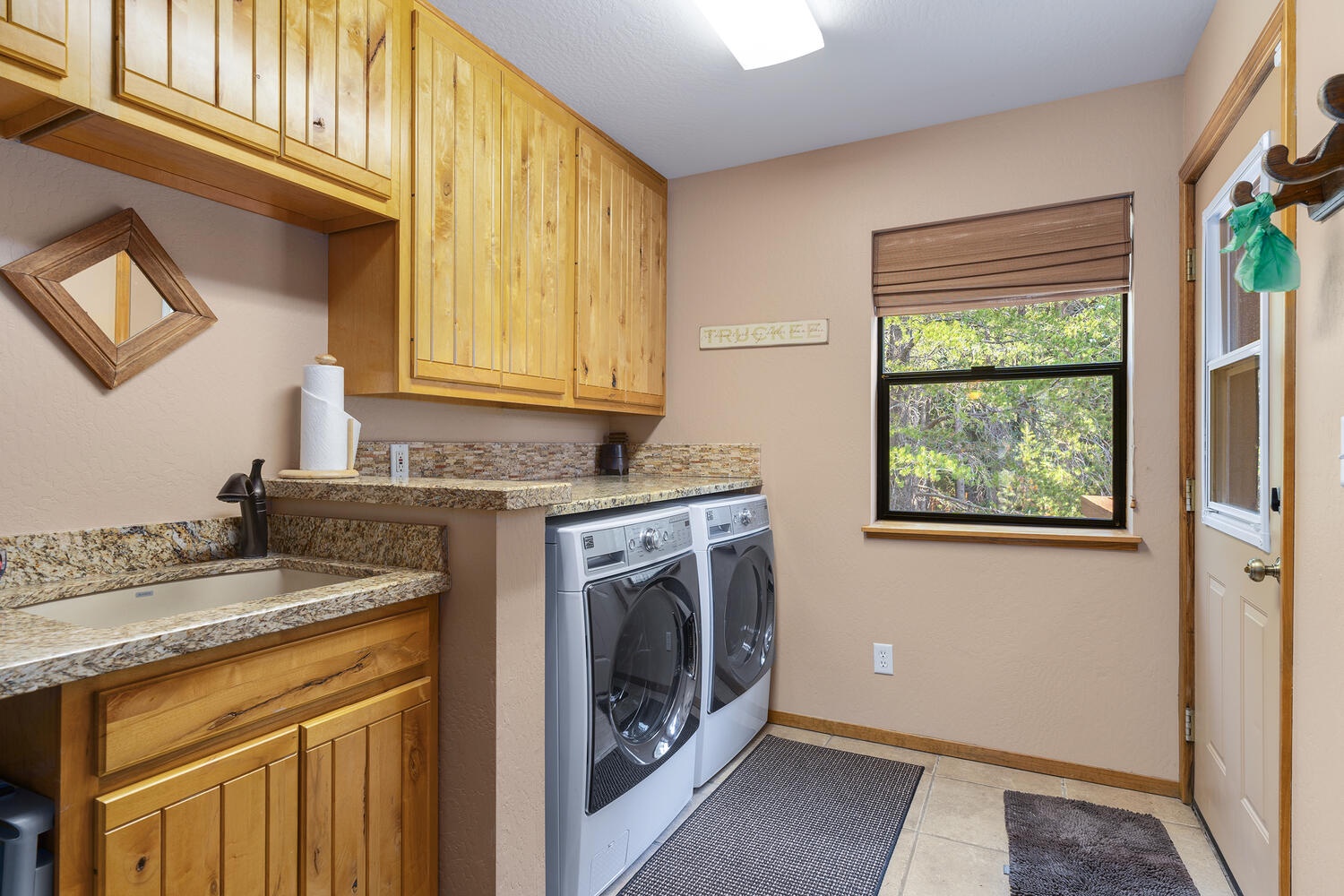 Laundry Room: Pinecone Lodge with Private Hot tub