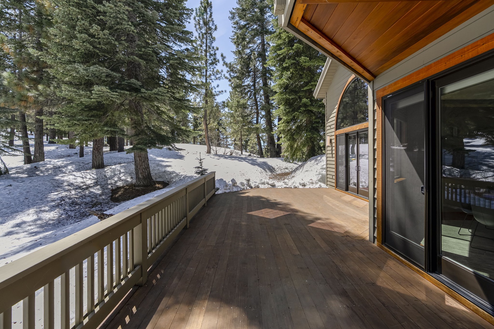 Private patio: Hilltop Manor in Tahoe Donner