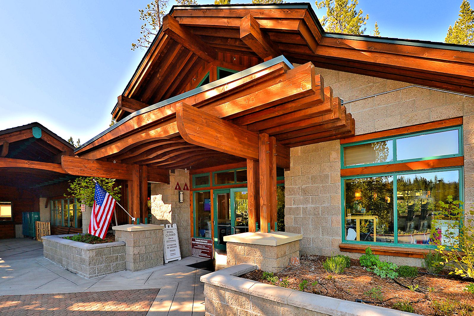 Trout Creek Rec Center Gym:  Tahoe Donner Log Cabin