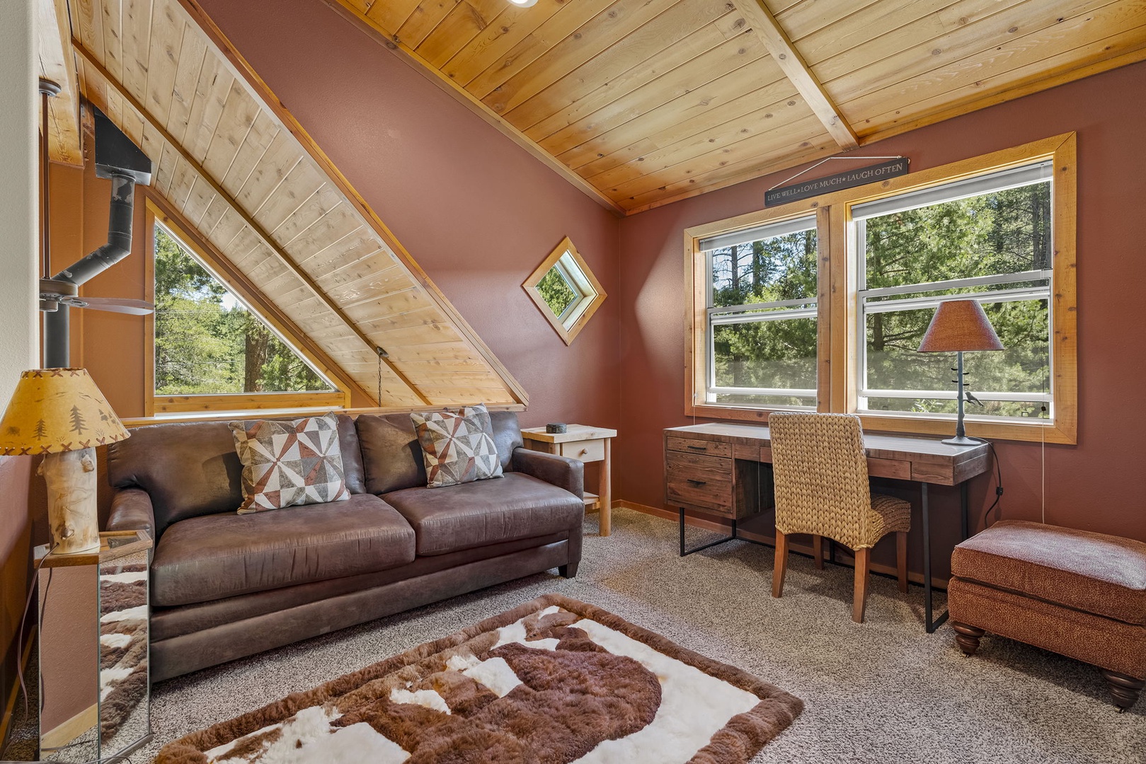 Upstairs loft area: Tahoe Donner Creek Side Retreat with Hot Tub