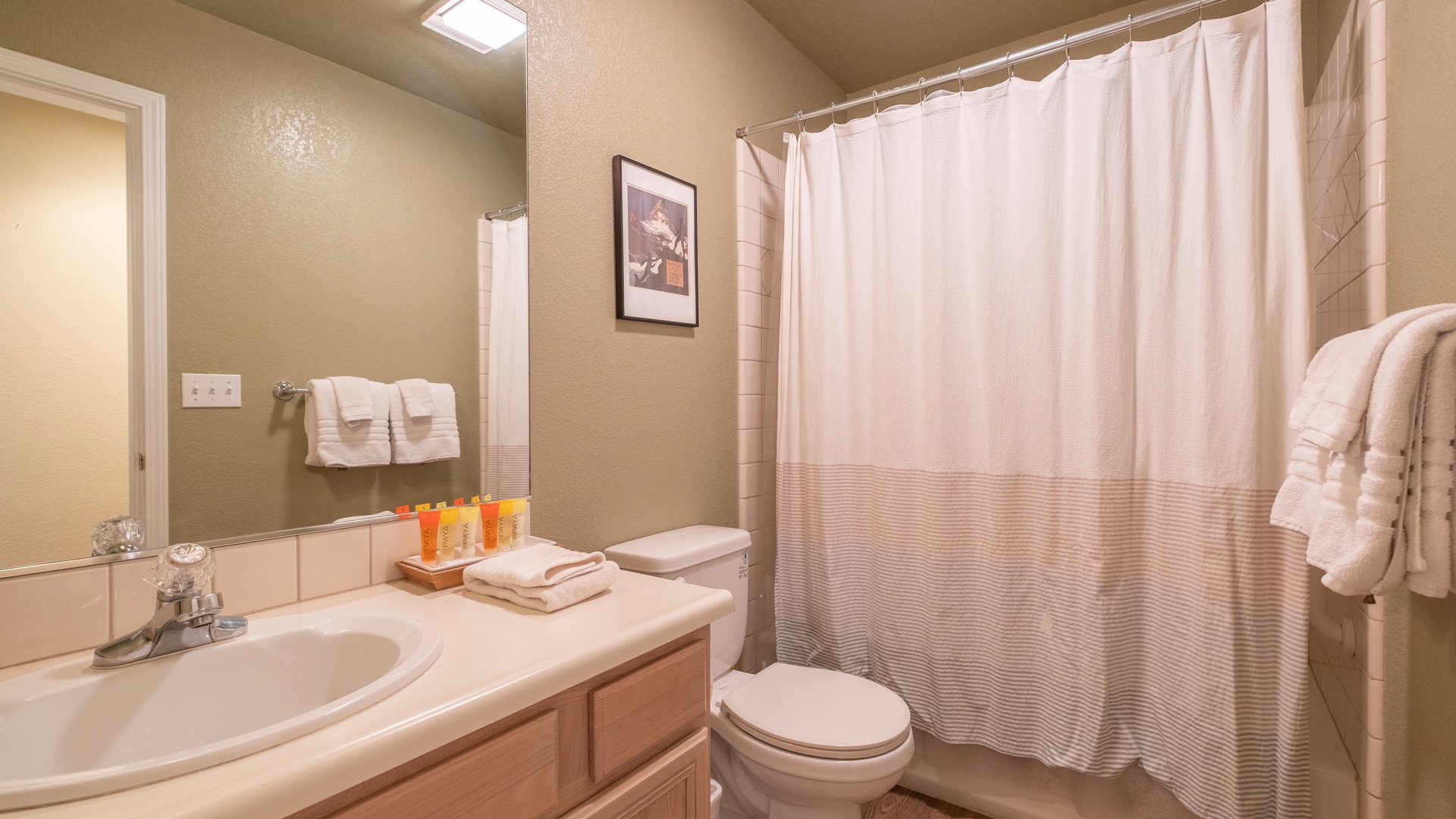 Guest Shared Bath: Three Pines Family Cabin