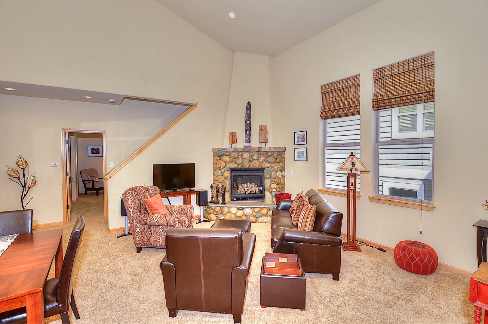 Family Room with Gas Fireplace: Wintercreek Mountain Delight