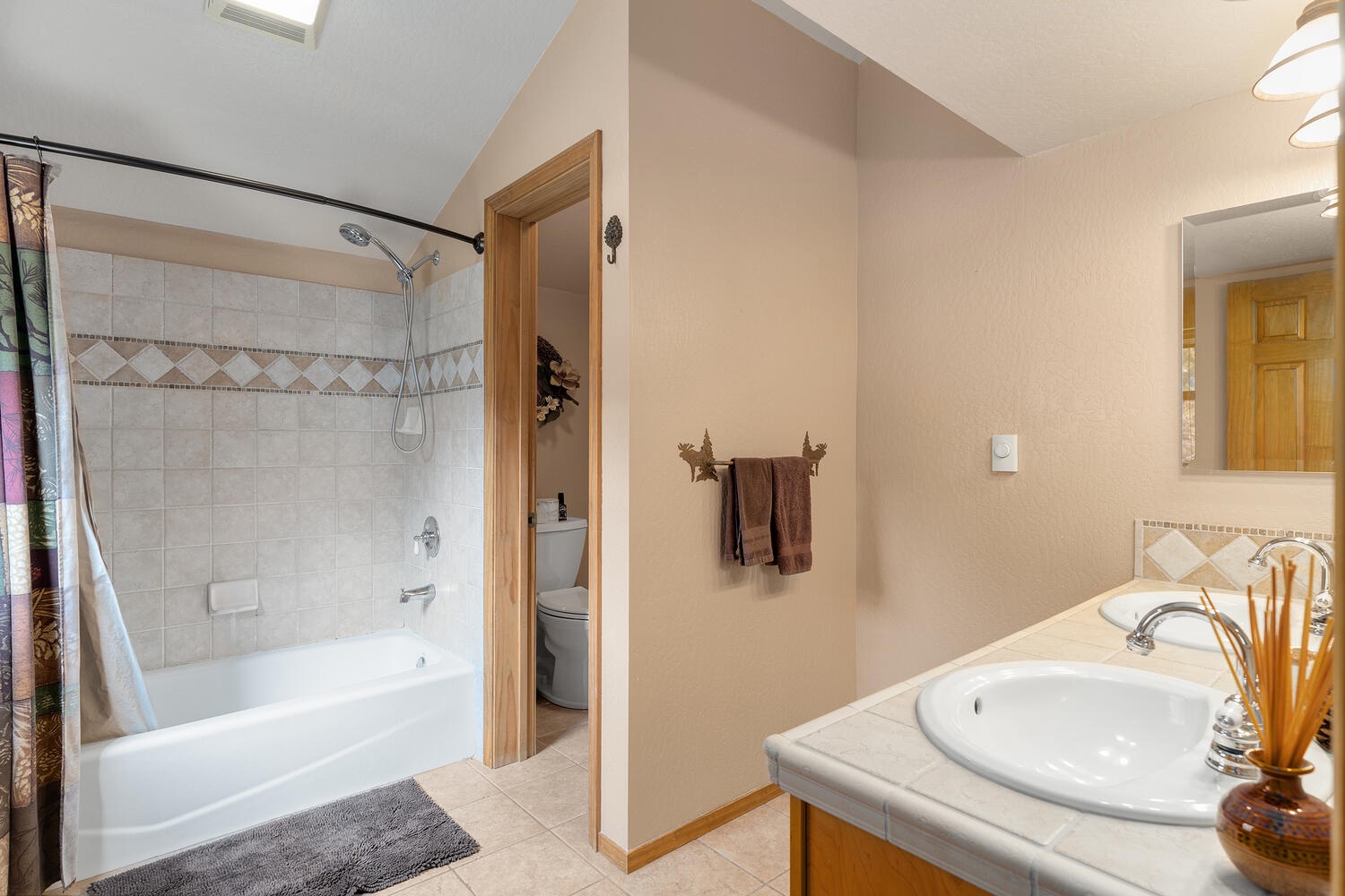 Master Bathroom: Pinecone Lodge with Private Hot tub