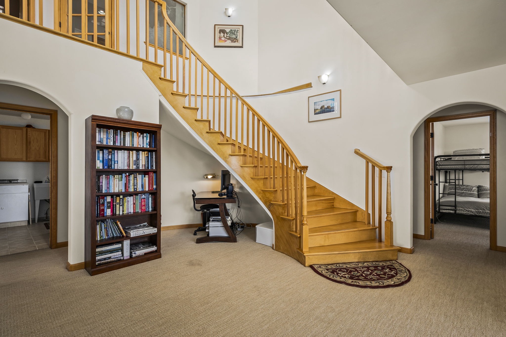 Downstairs office space: Mountaintop Tahoe Donner Getaway