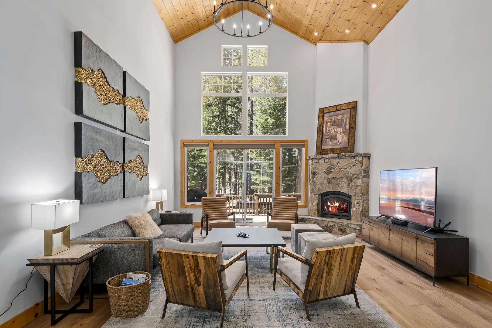Living Room: Tahoe Donner Forest Hideaway