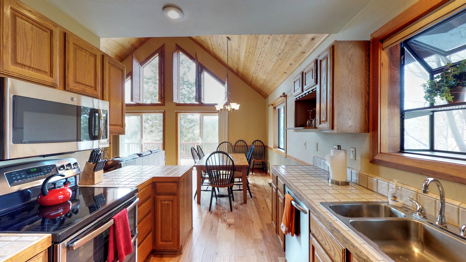 Kitchen with Updated Appliances: Wolfgang Vacation Cabin