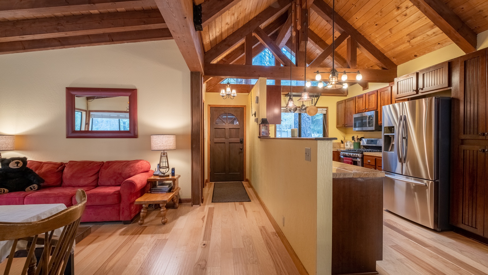View as you Walk Down the Hallway of Lounge area and Kitchen: Tahoe Donner Vacation Lodge