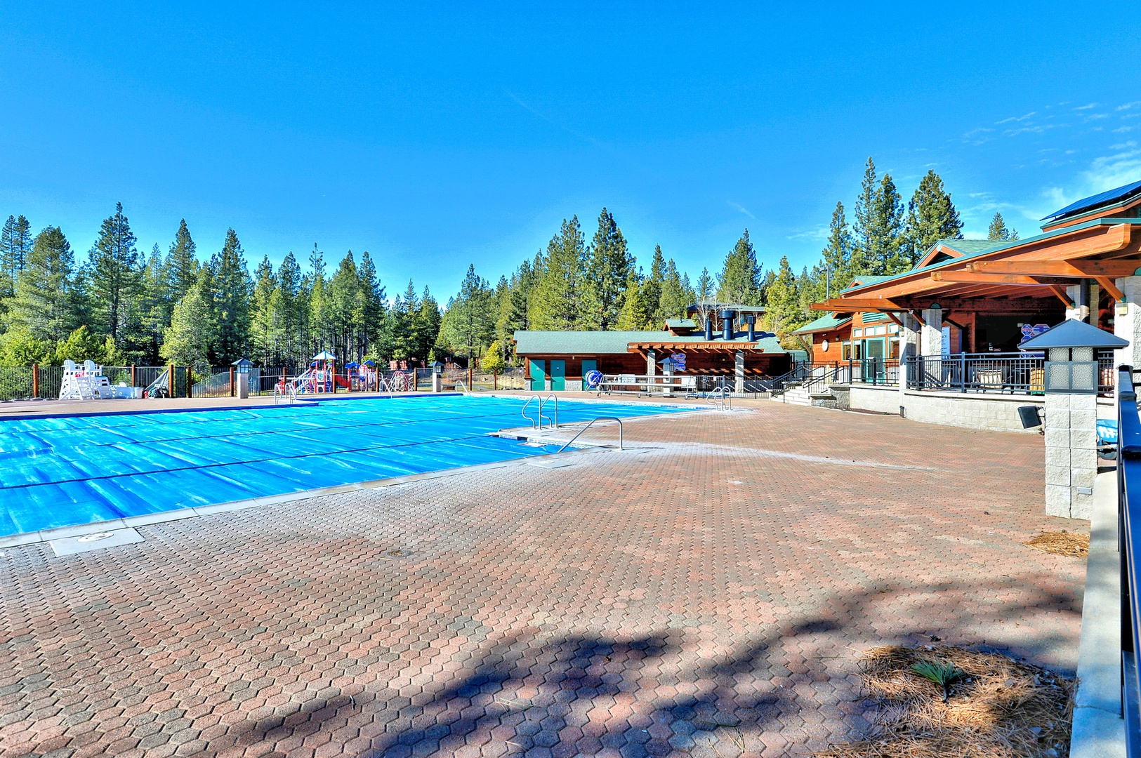 Alternate View of the Lap Pool at the Rec Center: Tahoe Donner Meadow View Cabin