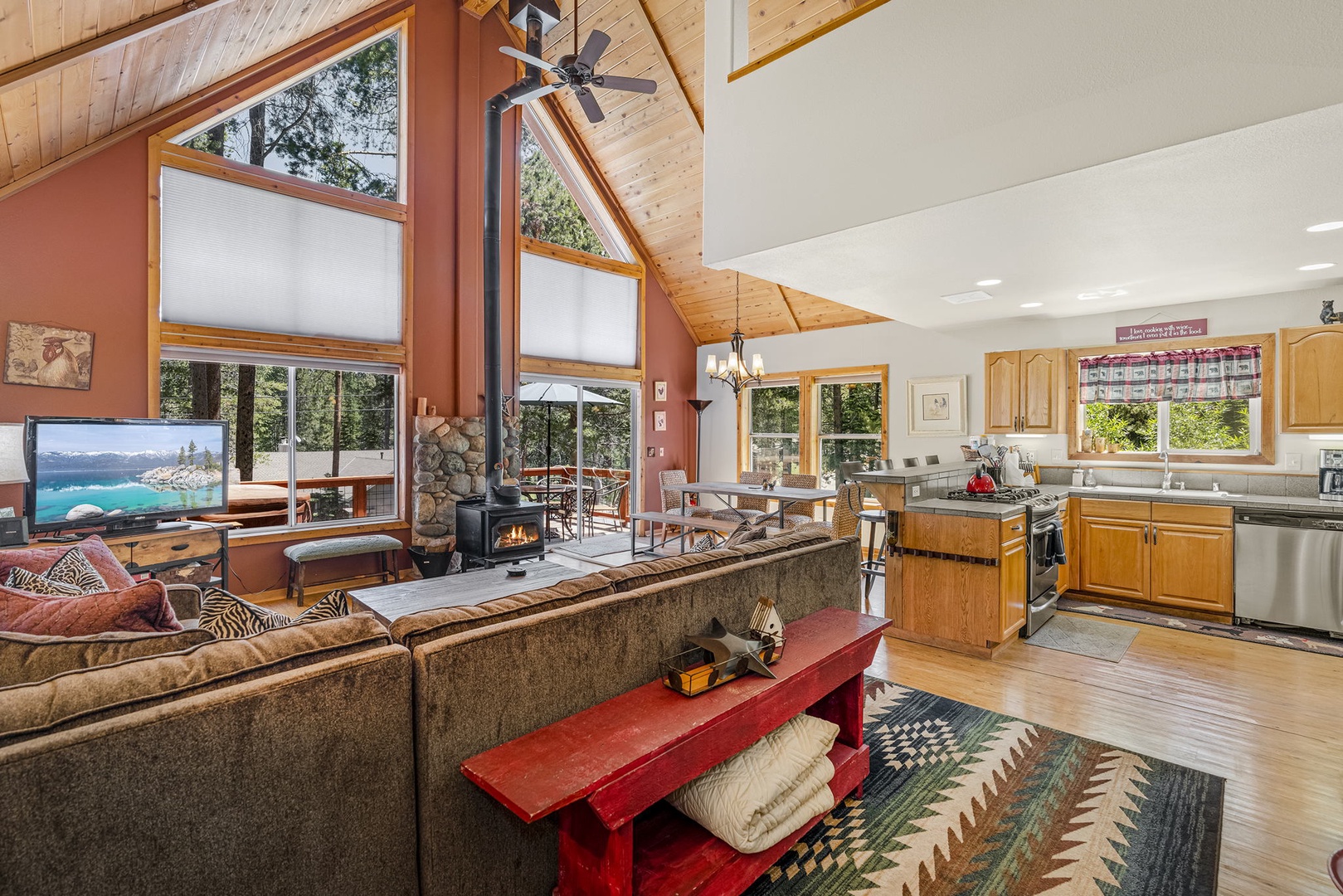 Entry to the home: Tahoe Donner Creek Side Retreat with Hot Tub