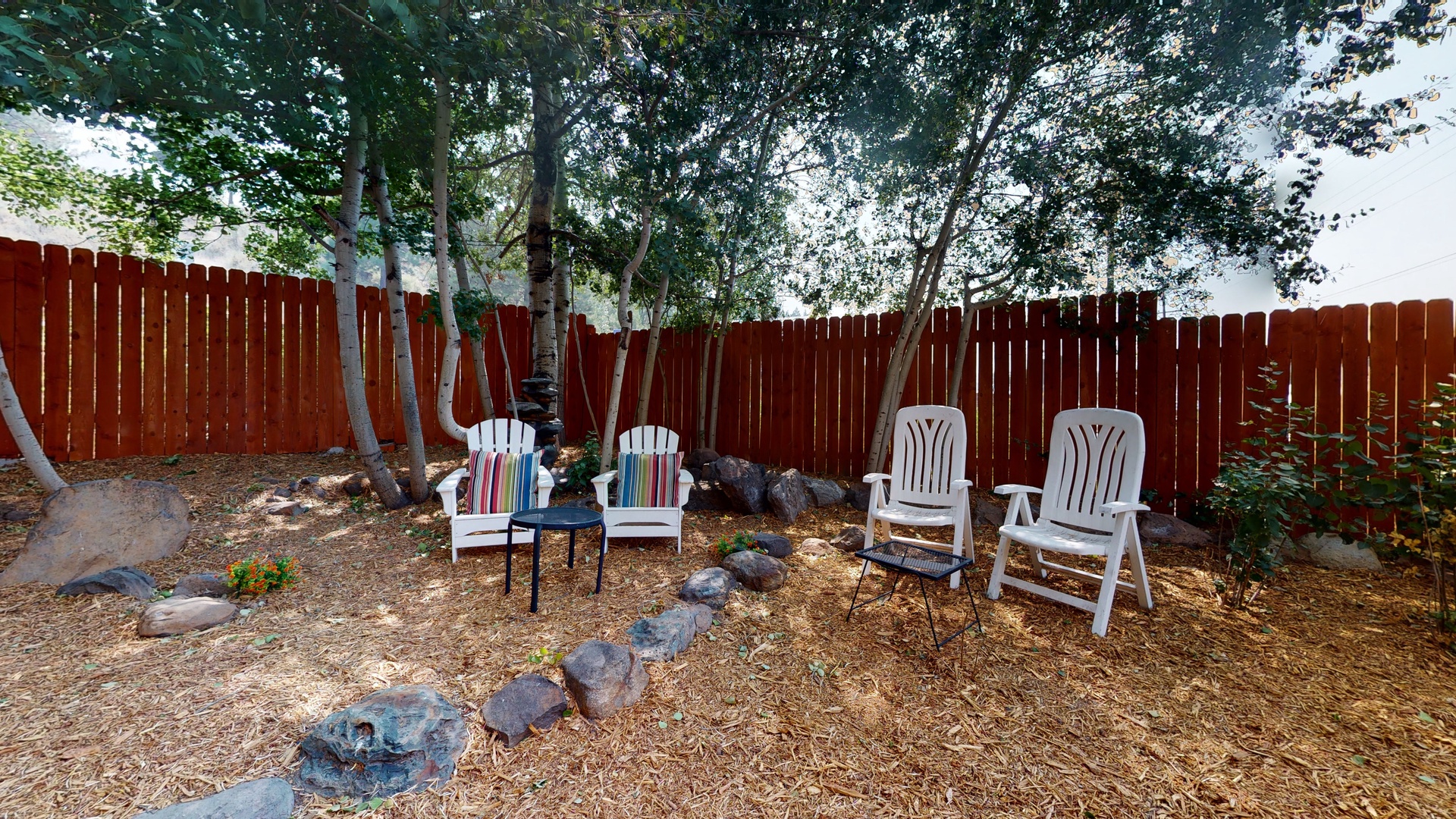 Backyard Lounging Area-Shabby to Chic Downtown Getaway