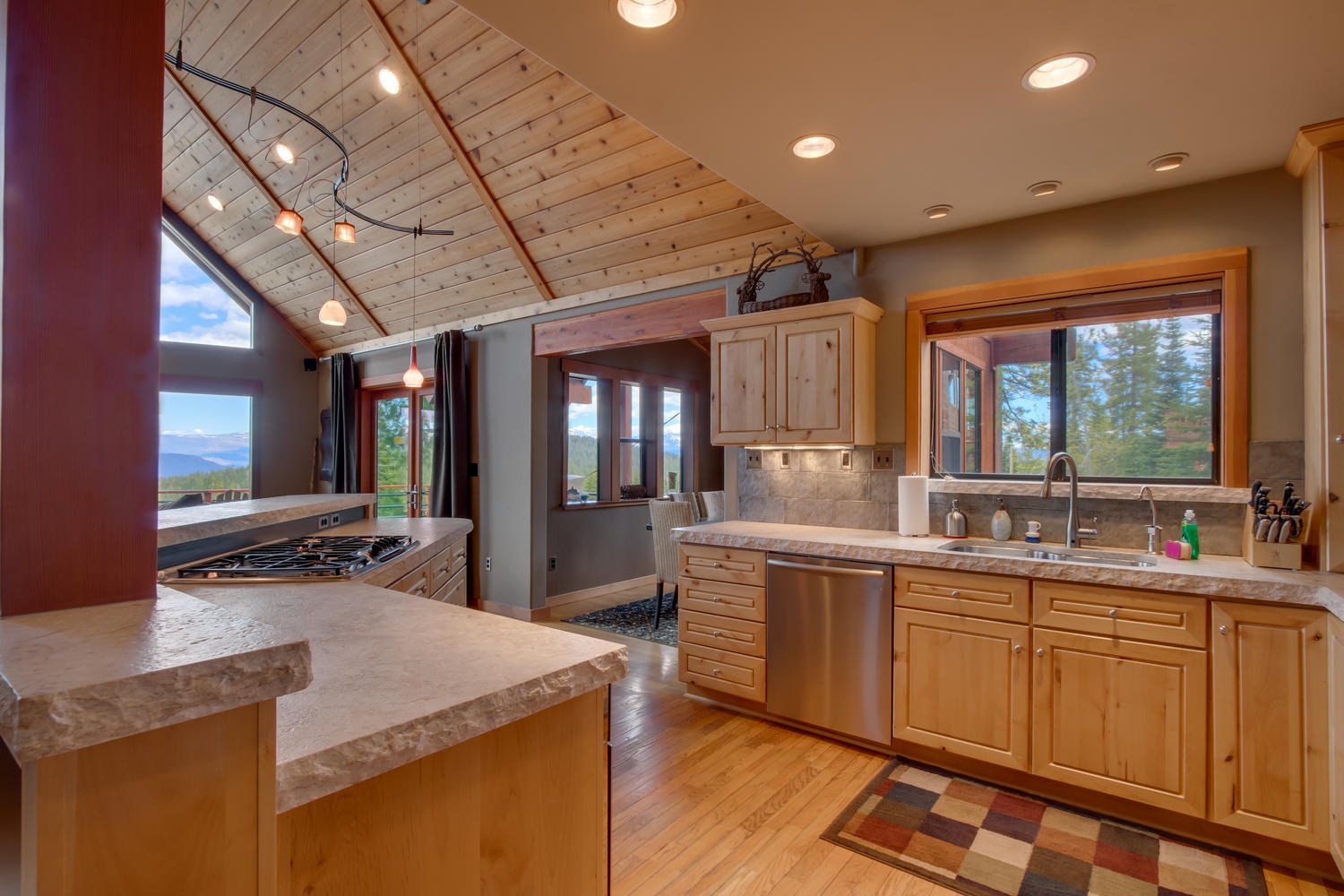 Kitchen with refrigerator and: Falcon's Eye View Retreat