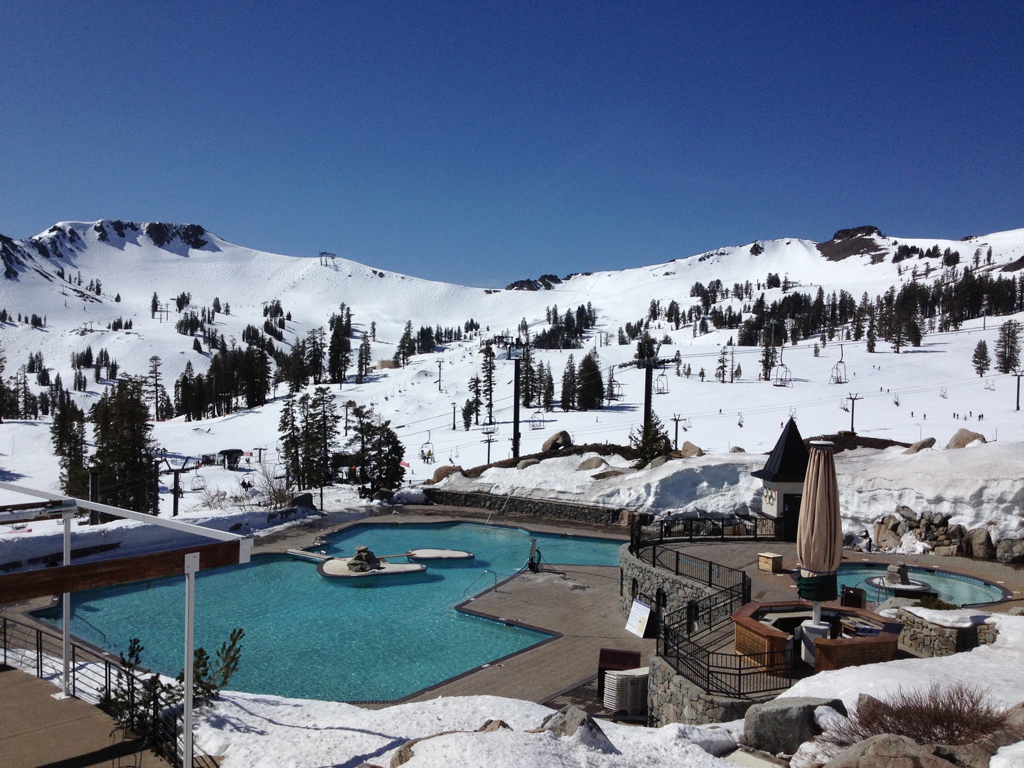 Squaw valley pool: Eagle's Nest Lodge