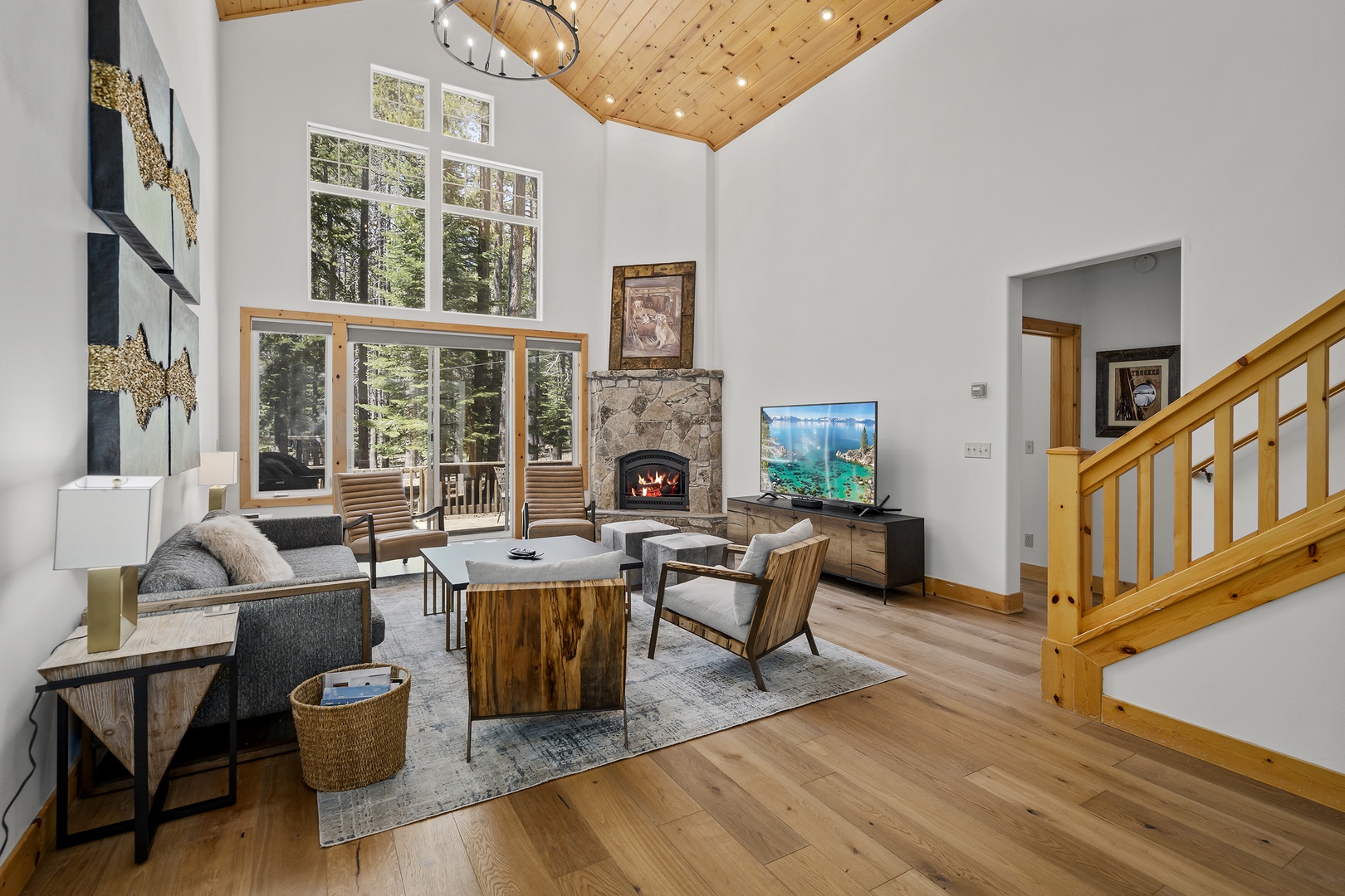 Living Room: Tahoe Donner Forest Hideaway