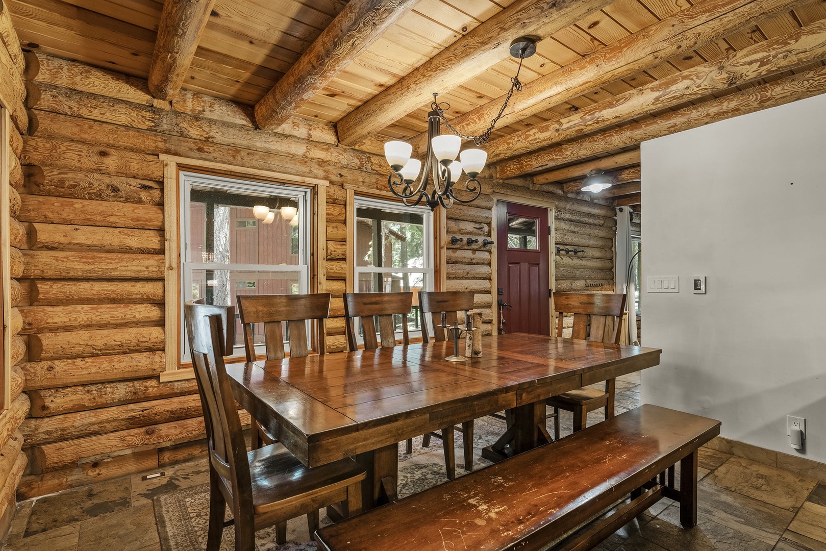Dining Room Table: Tahoe Donner Log Cabin
