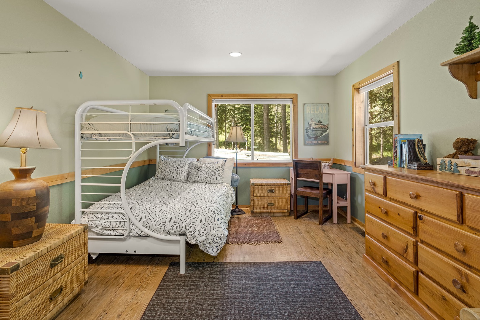 Upstairs Bunk room: Tahoe Donner Creek Side Retreat with Hot Tub
