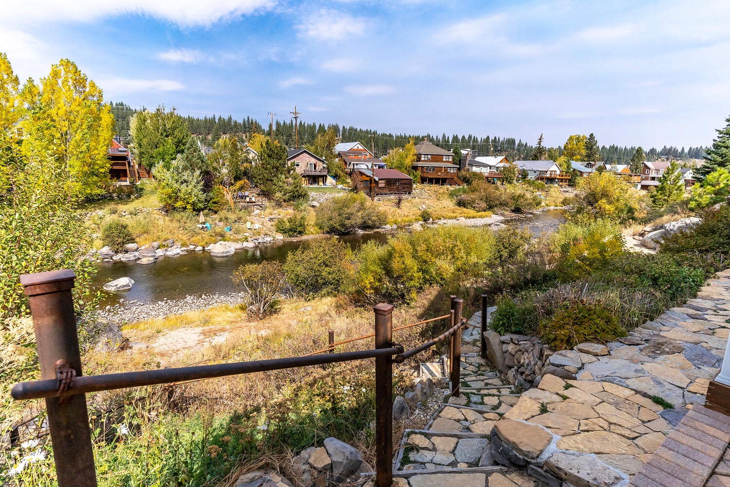 Walkway From Property to Truckee River: Holy Cow Downtown Riverfront