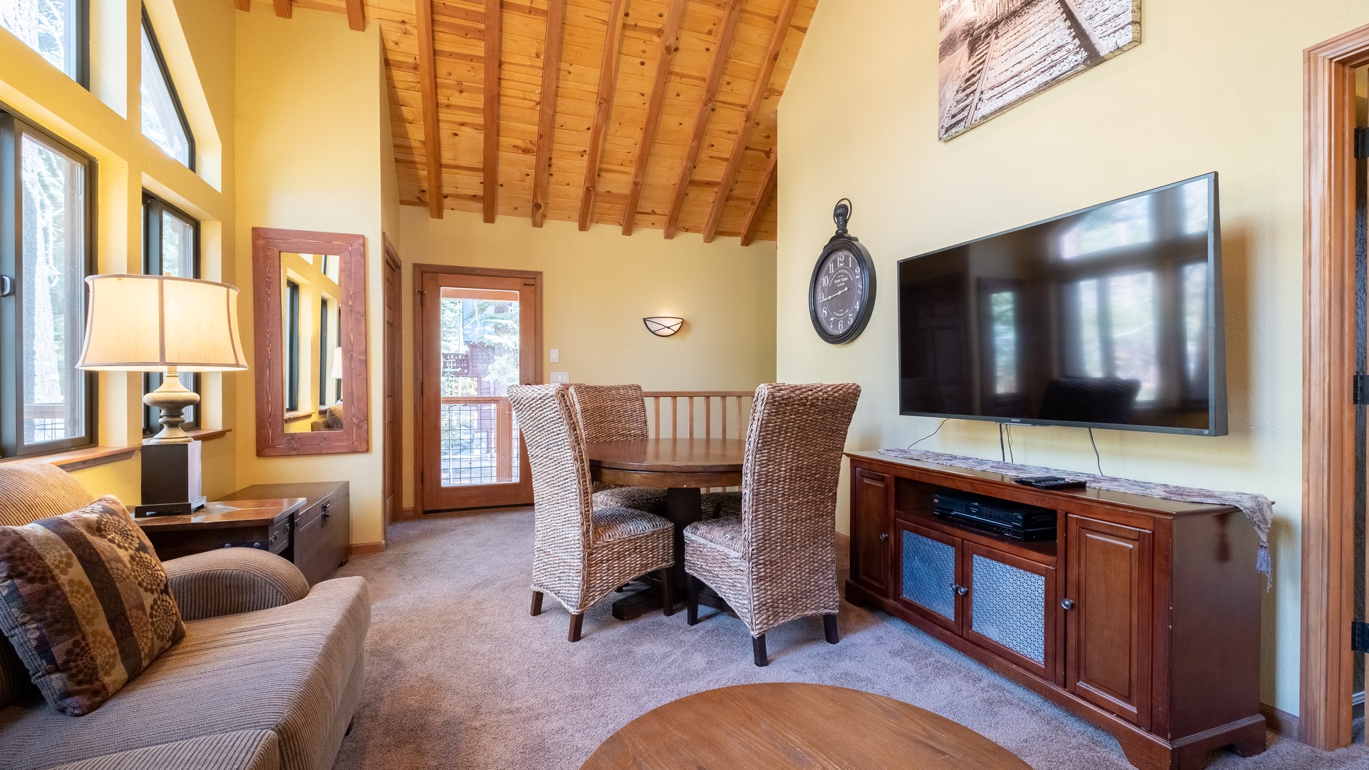 Upstairs Lounge Area with Smart TV: Tahoe Donner Vacation Lodge