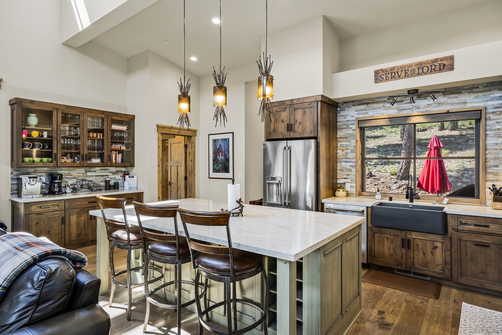 Main Floor: Kitchen Area with the large dining table