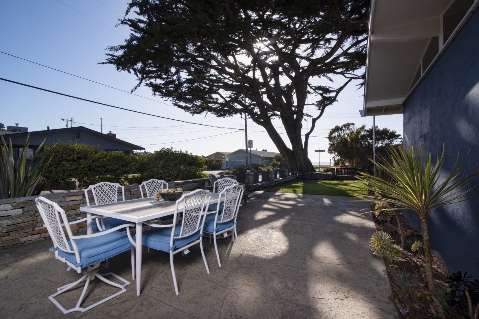 Enjoy ocean views from the patio