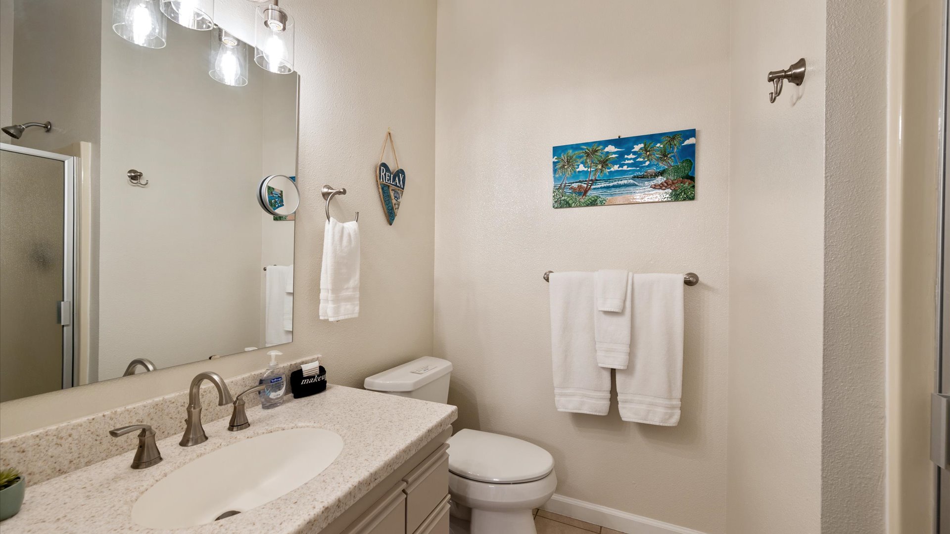 Master Bathroom with a step in shower