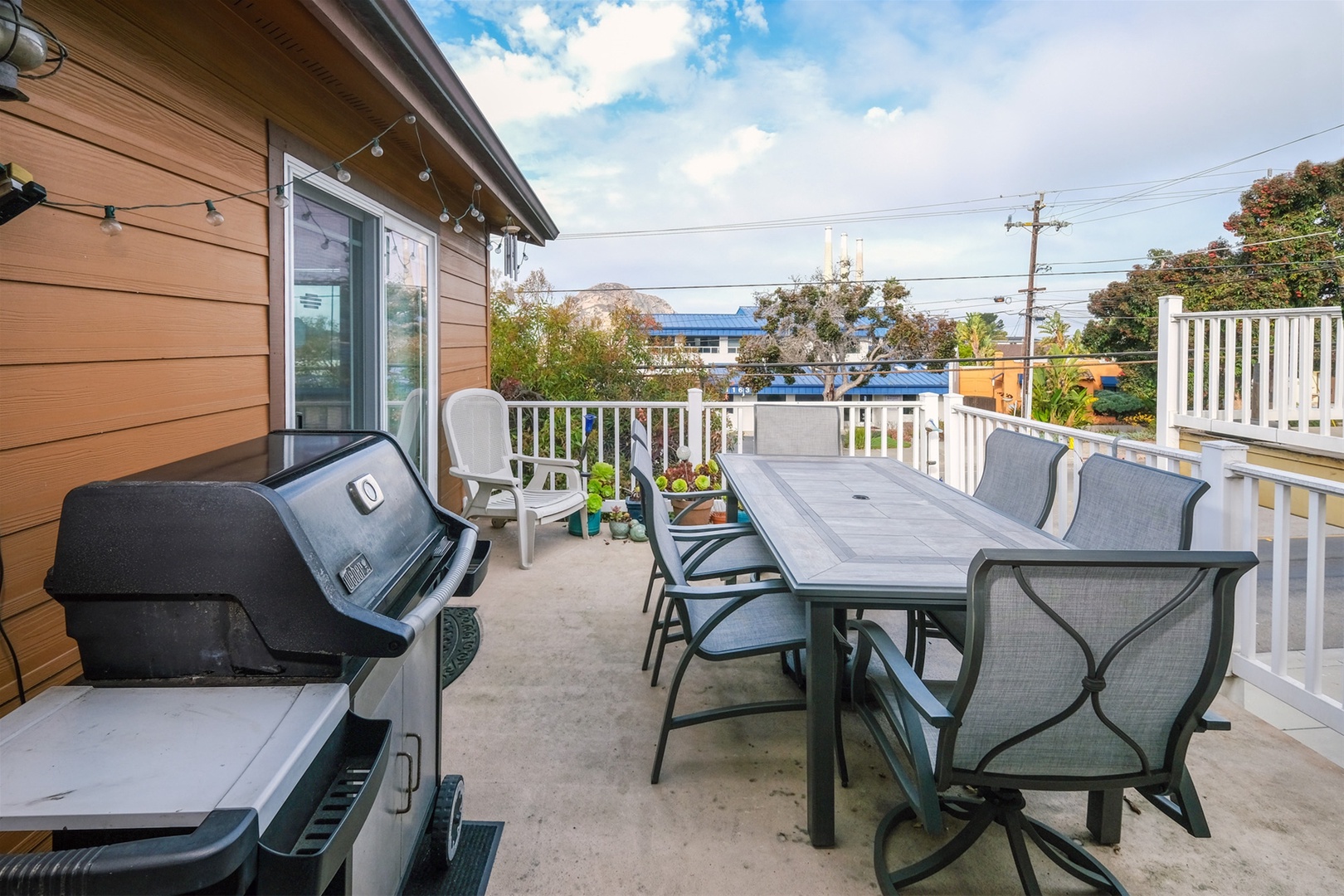 Enjoy peak views of Morro Rock from the balcony