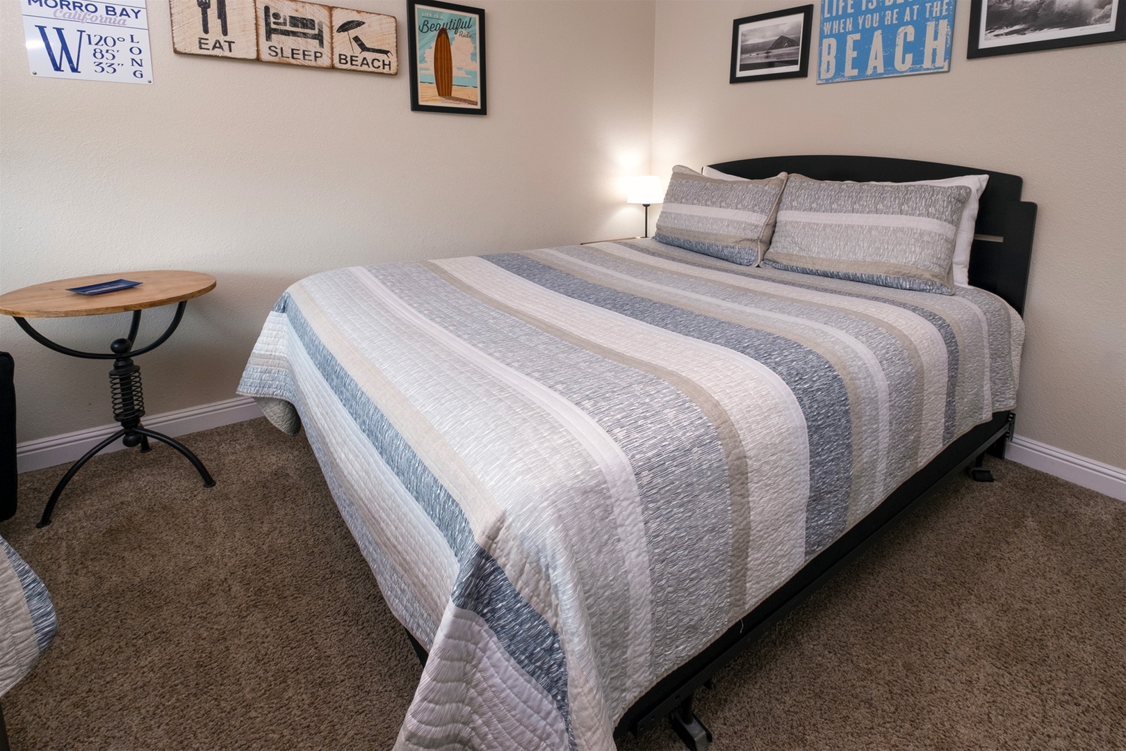 Full size bed and fun decor in the 3rd bedroom