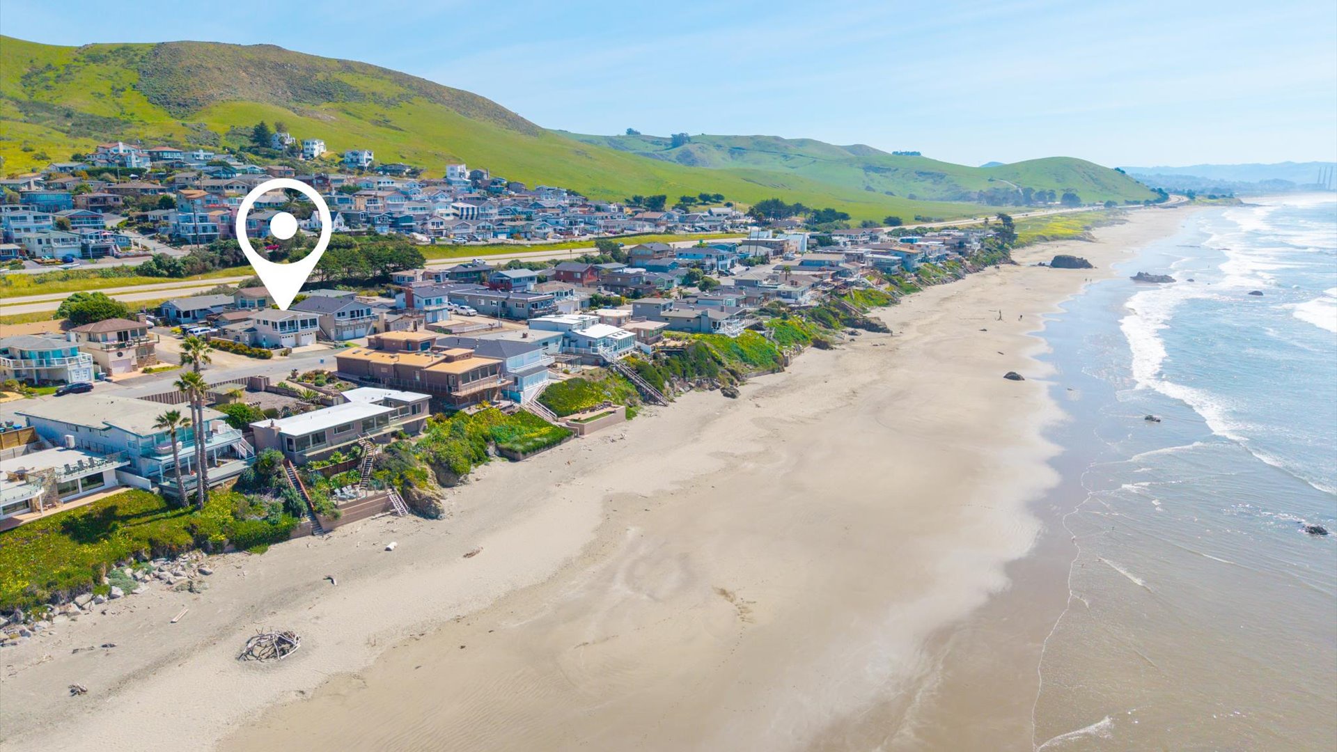 This home is located just across the street from the beach