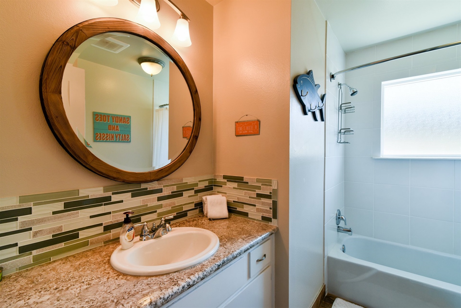 Hall Bathroom has a tub/shower combo