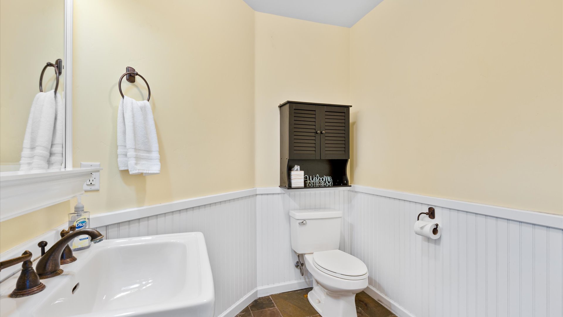 Half bath located upstairs off the living area