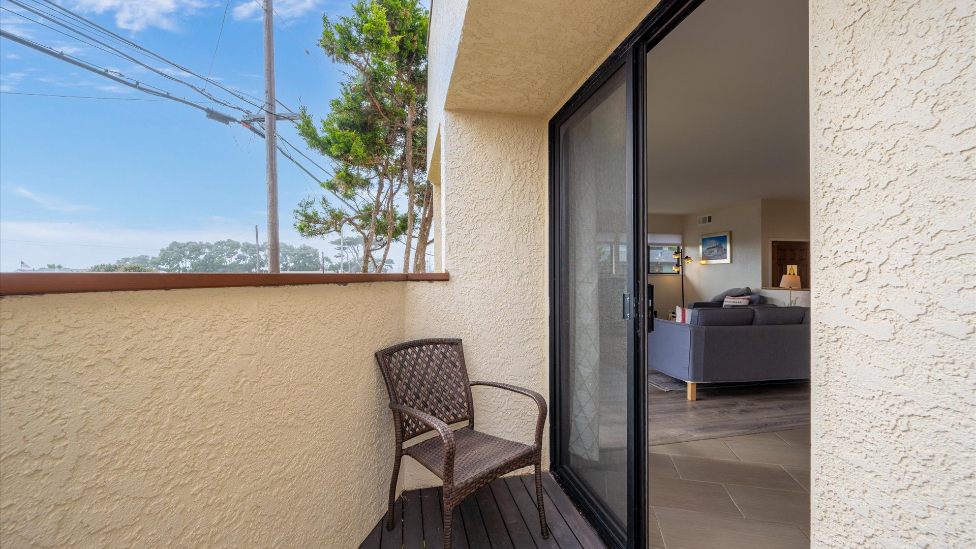 The perfect spot to soak up the ocean breeze while enjoying your morning coffee