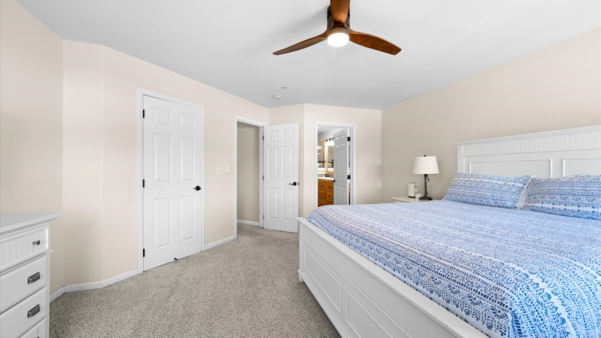 Unwind in your peaceful bedroom with ensuite bathroom