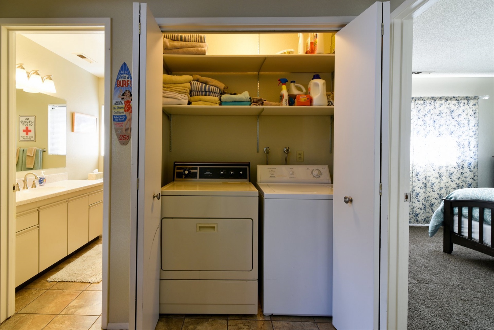 Washer and dryer are available