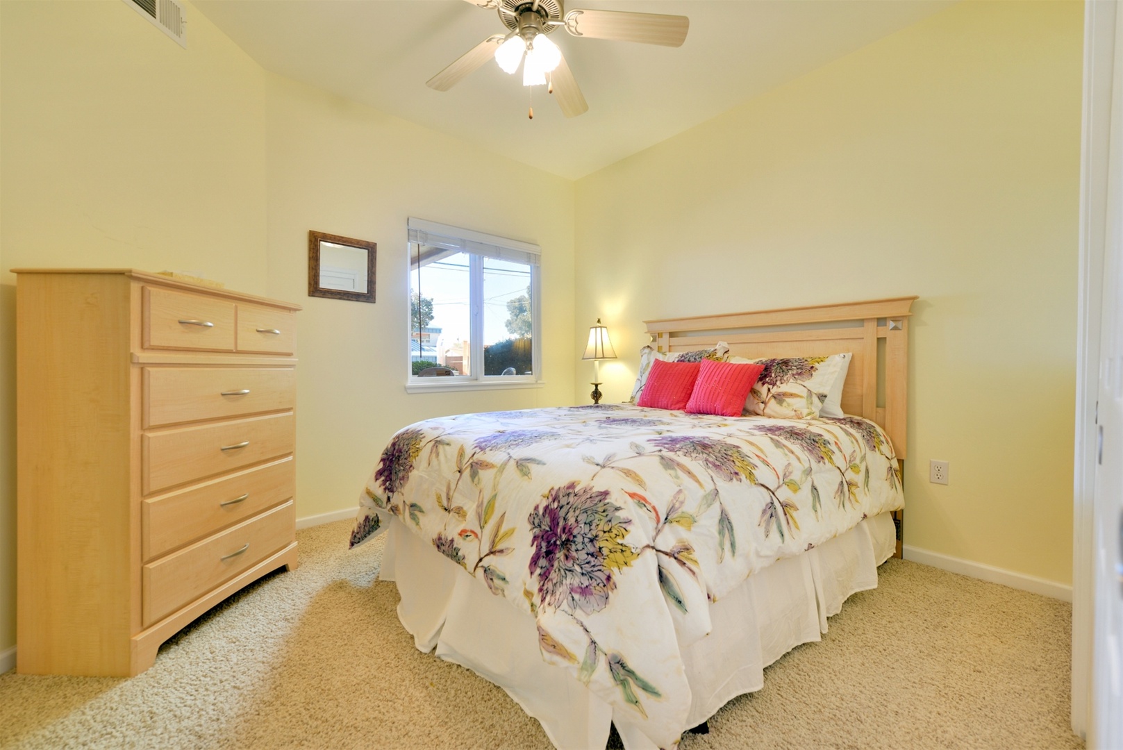 The second bedroom is downstairs and has a queen bed.