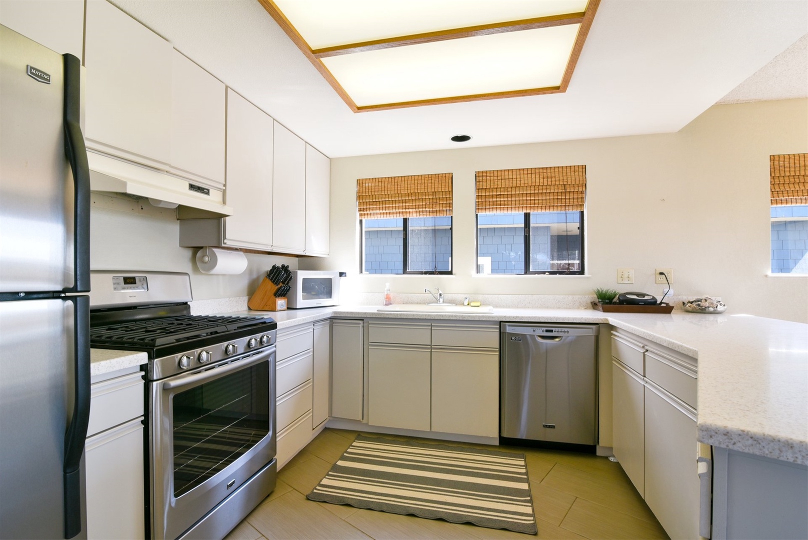 The kitchen is well equipped for meals with friends and family