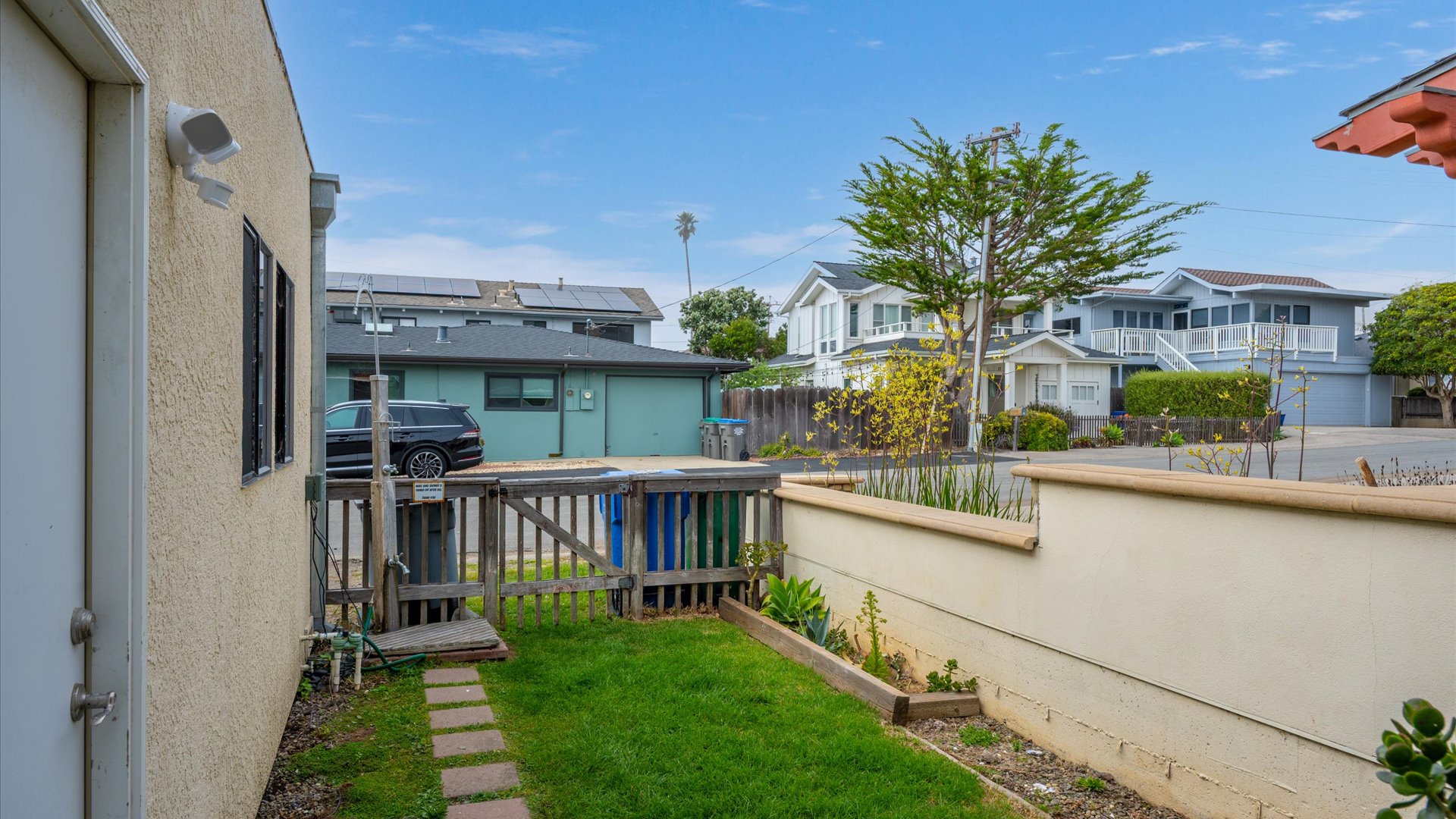 Fully fenced backyard