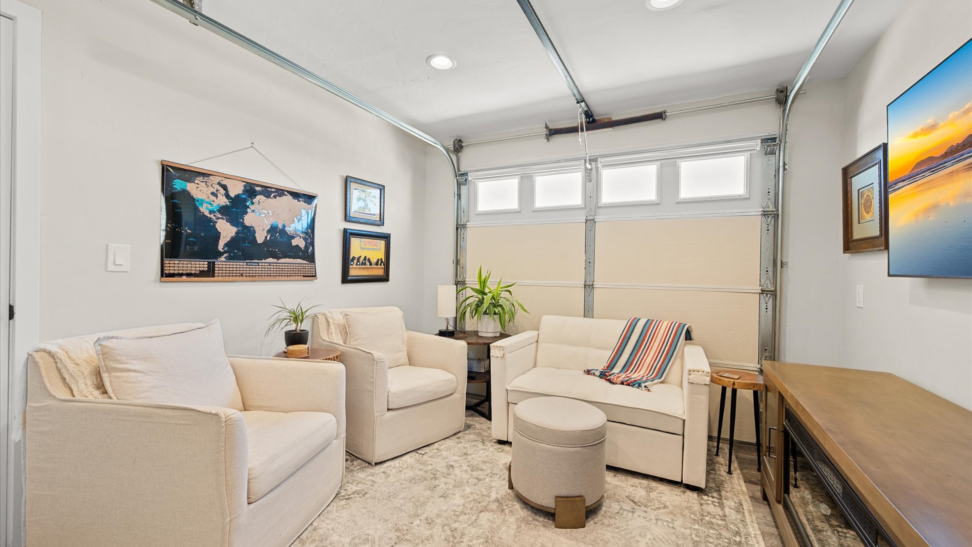 This cozy retreat makes a great space to unwind and enjoy a glass of your favorite local wine