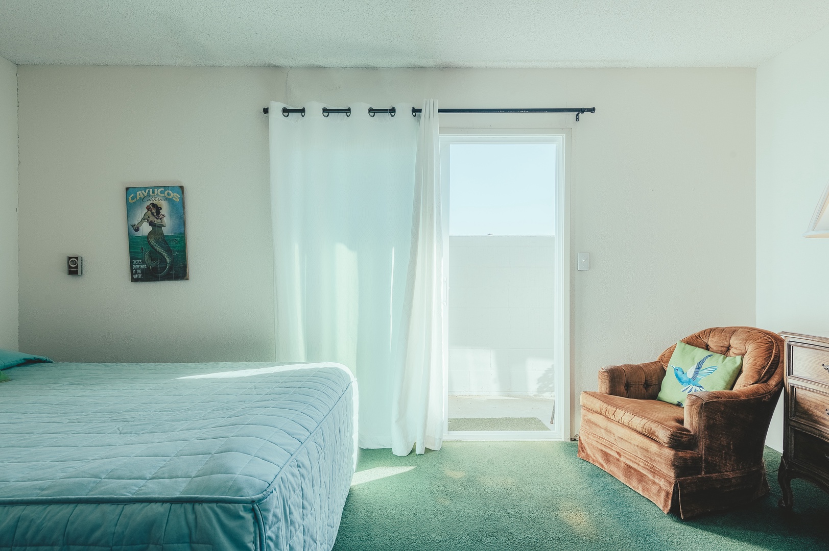 Wake up to the sound of waves with comfortable seating for your morning coffee.