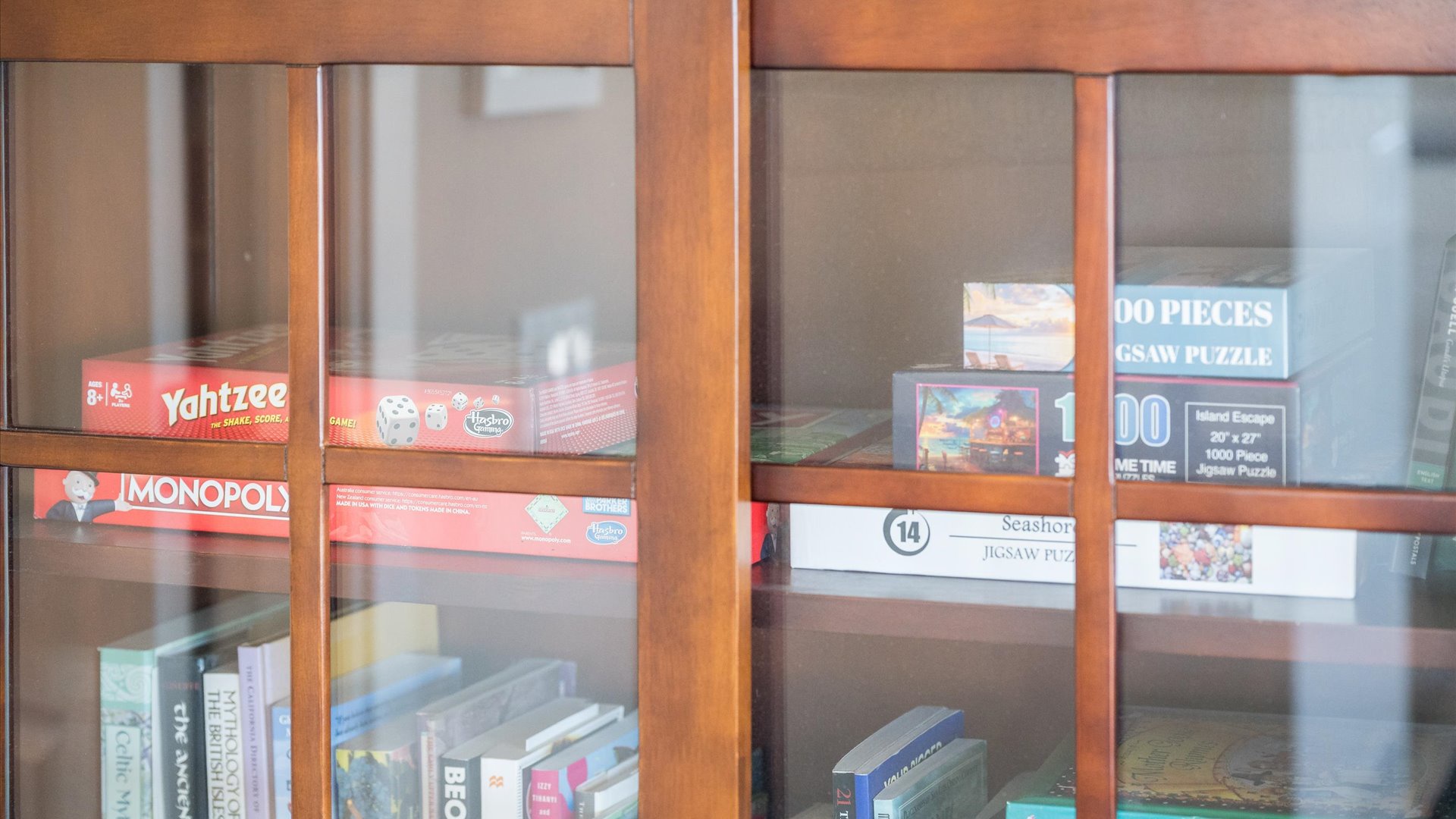 Games and puzzles offered for guest enjoyment