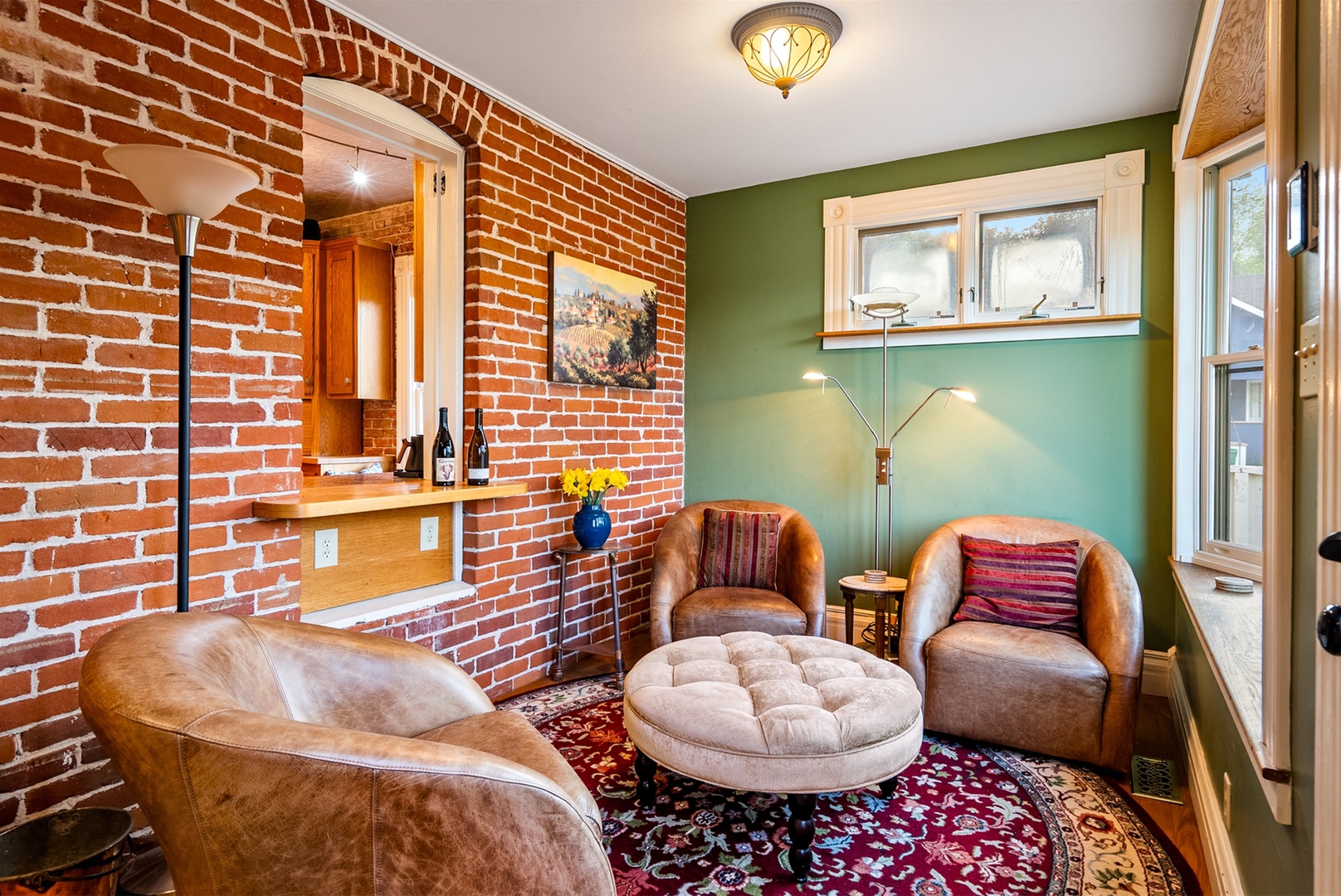 The nook off the kitchen is a great hangout