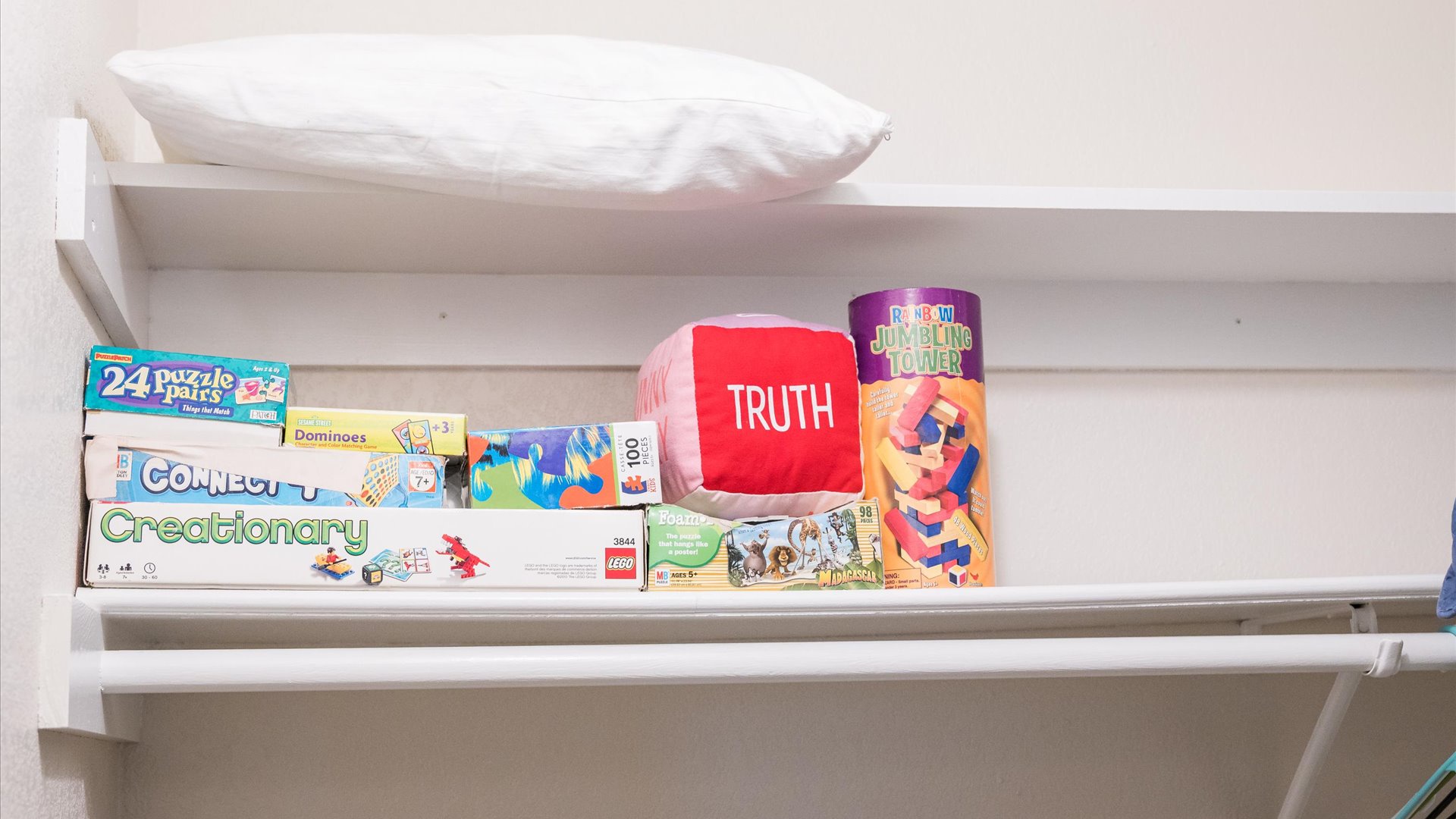 Small selection of games for guests to enjoy