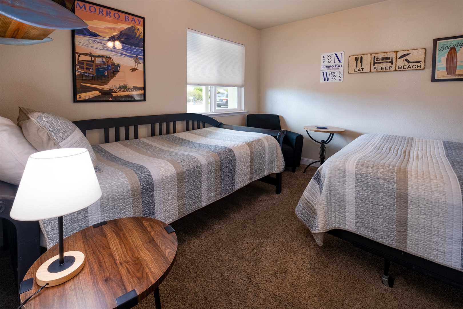 3rd bedroom has a full size bed and a twin size day bed sleeper for a restful nights sleep