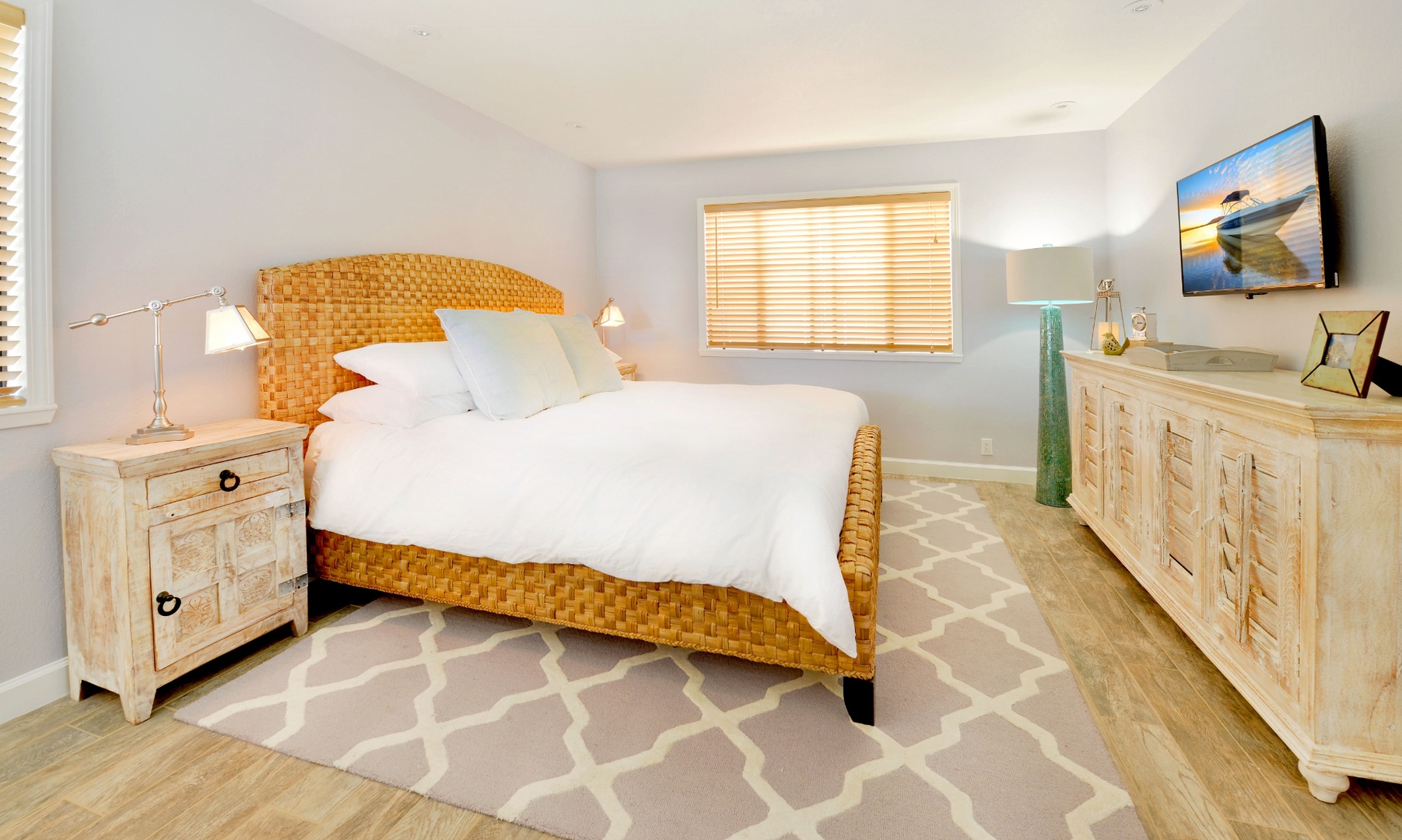 Master also features a flat screen tv